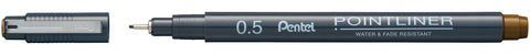 PENTEL Fineliner Pigment 0.5 mm S20P-5SP POINTLINER, sepia