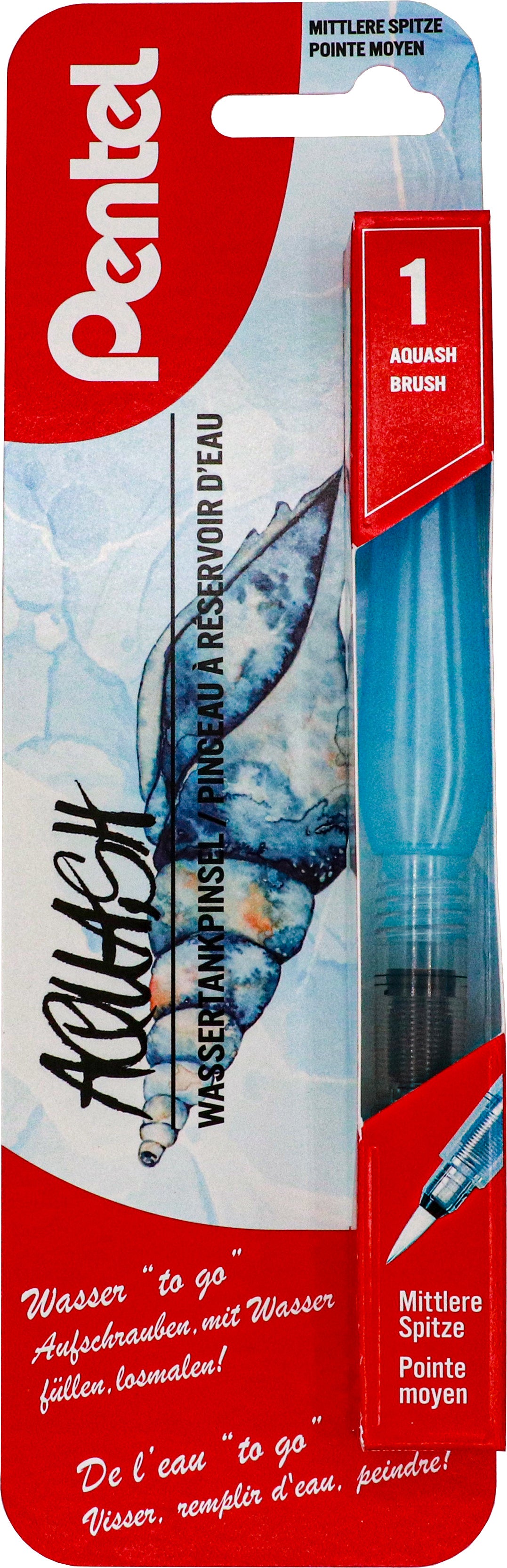 PENTEL Aquash Wasserpinsel M XFRH/1-M blau