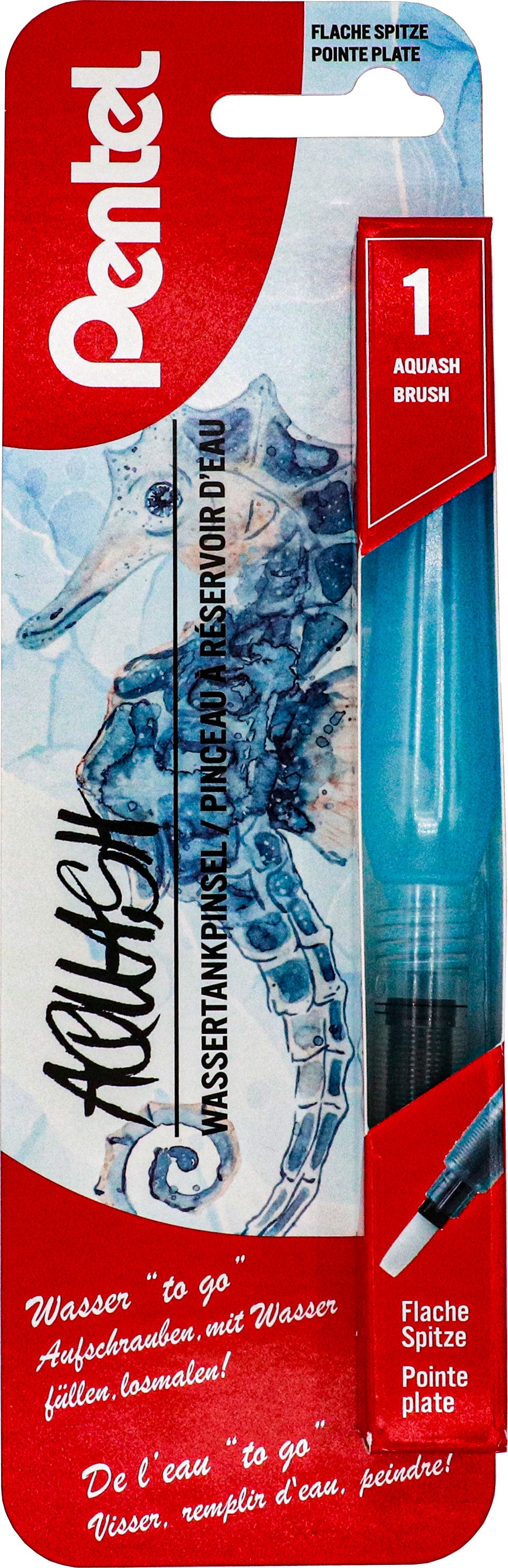 PENTEL Aquash Wasserpinsel MH XFRH/1-MH blau, flach