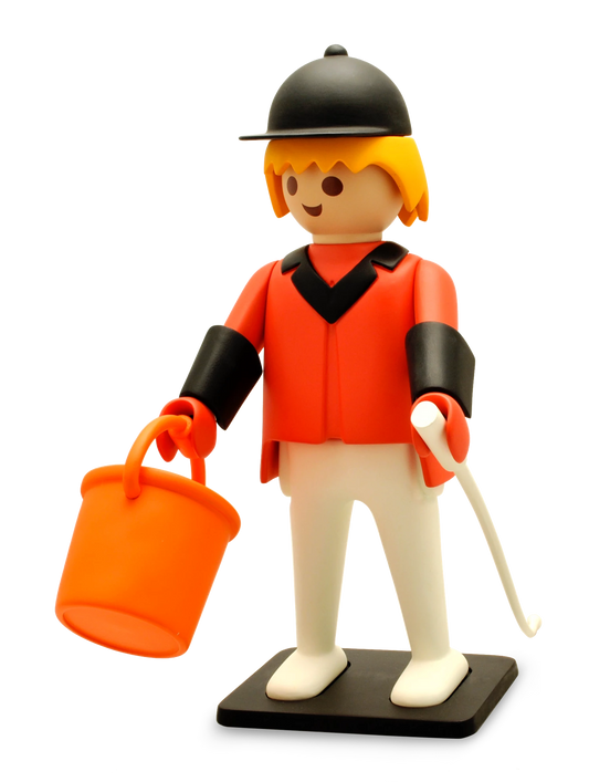 PLAYMO VINTAGE FIG. LE CAVALIER DE CONCOURS D'OBSTACLES