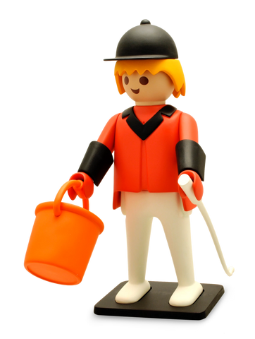 PLAYMO VINTAGE FIG. LE CAVALIER DE CONCOURS D'OBSTACLES