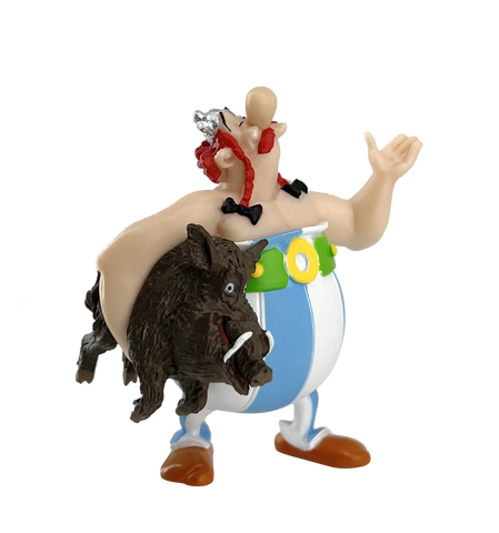 FIG OBELIX PORTANT UN SANGLIER
