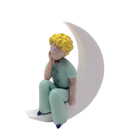 FIG LE PETIT PRINCE ASSIS SUR LA LUNE