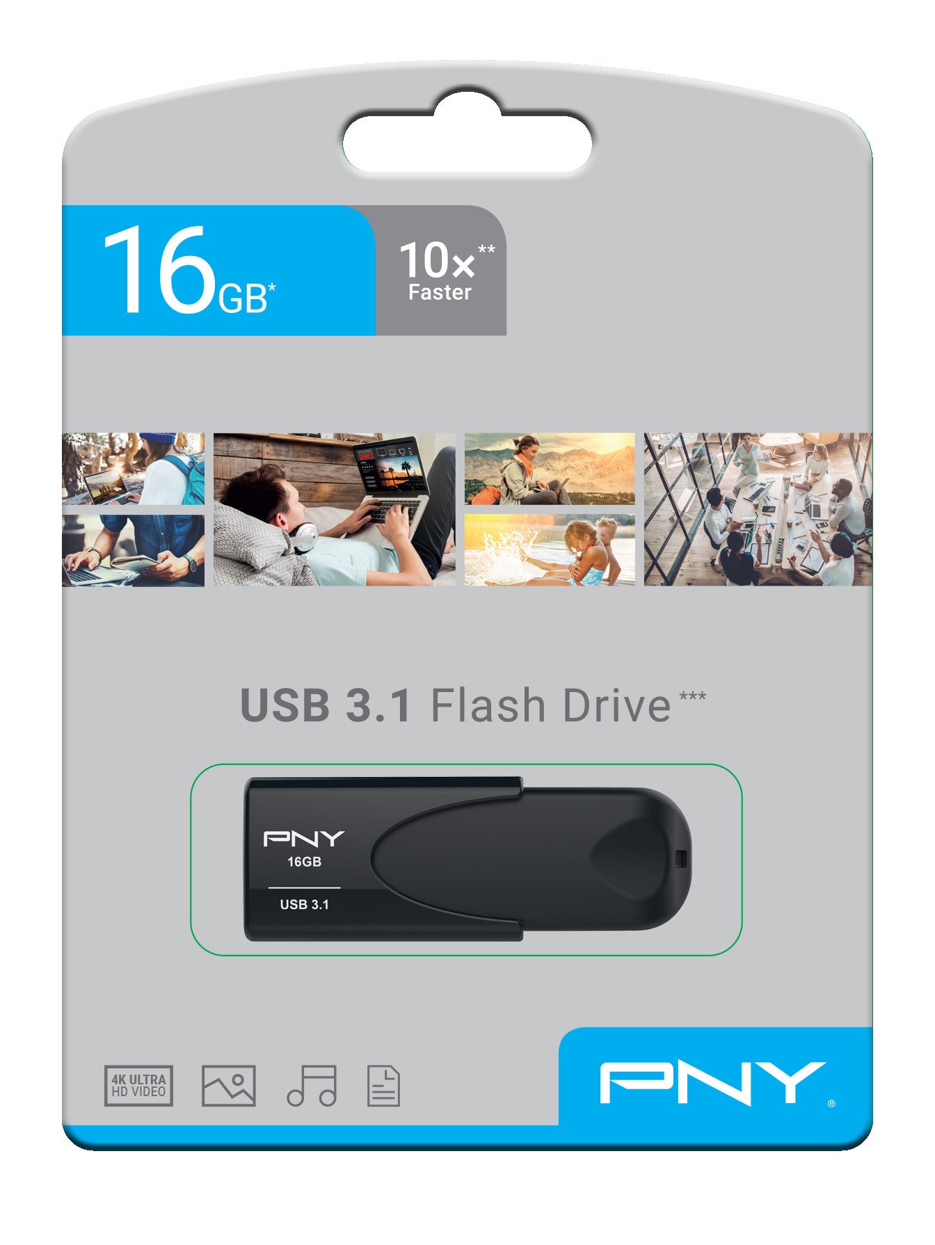 PNY Attaché 4 3.1 16GB USB 3.1 FD16GATT431KK-EF