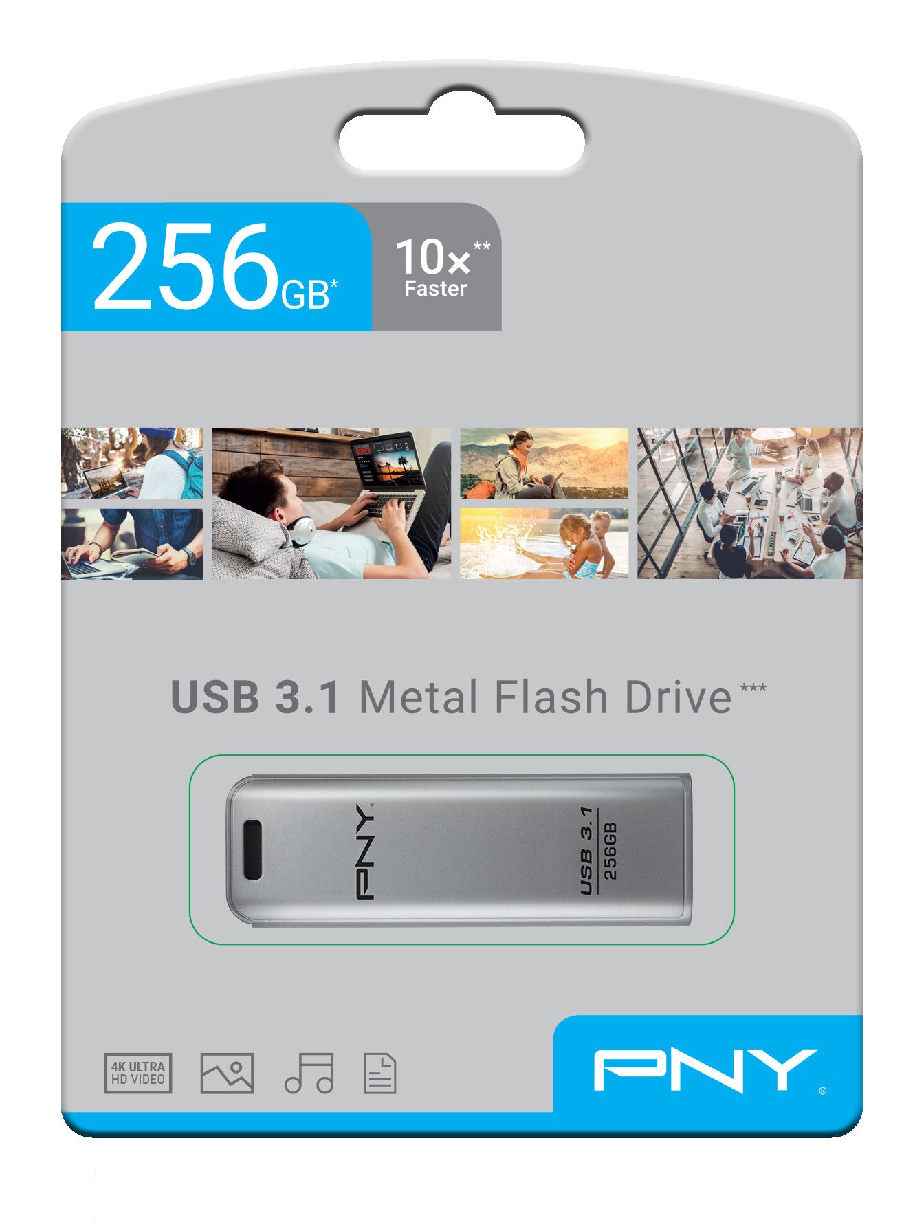 PNY Elite Steel 3.1 256GB USB 3.1 FD256ESTEEL31G-EF