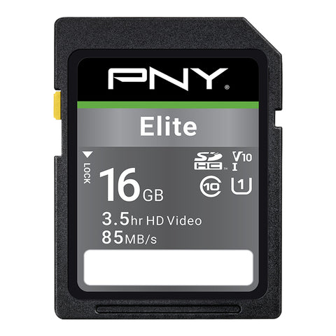 PNY Elite SDHC Card R100MB/s 16GB P-SD16GU1100EL-GE