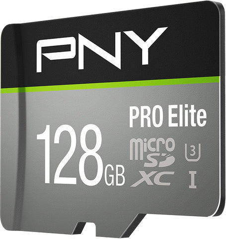 PNY micro-SDXC Pro Elite 128GB P-SDU128V31100PRO-GE UHS-I U3 A1 & adapter