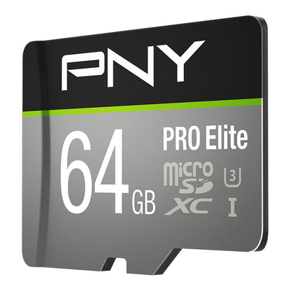 PNY micro-SDXC Pro Elite 64GB P-SDU64GV31100PRO-GE UHS-I U3 A1 & adapter