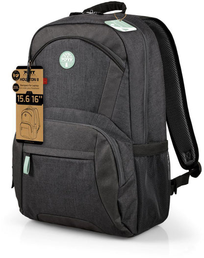 PORT Houston II ECO Backpack 110265 15.6/16 Notebooks, Black