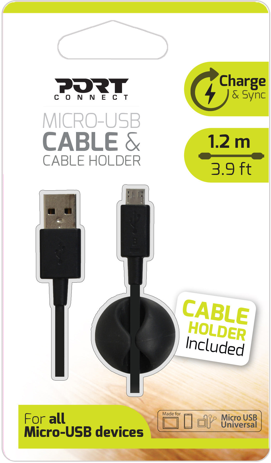 PORT Cable Micro USB 1.2m 900060 black