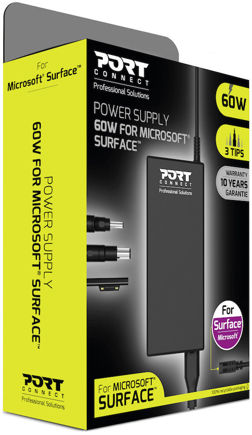 PORT PowerSupply 60W-MS Surface-EU 900102 black