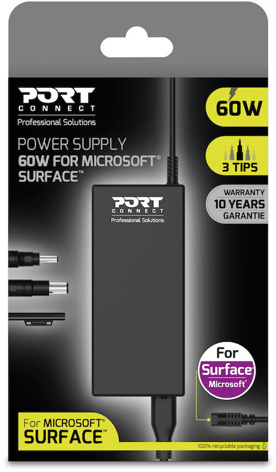 PORT PowerSupply 60W-MS Surface-EU 900102 black