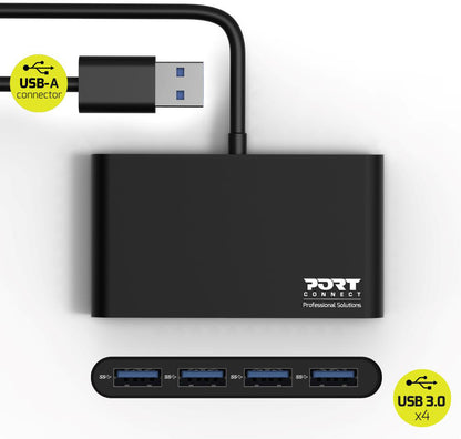 PORT USB Hub 4-ports USB 3.0 900121 black