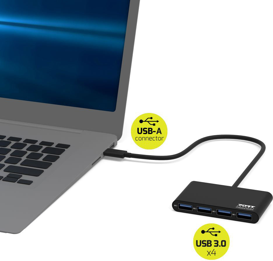 PORT USB Hub 4-ports USB 3.0 900121 black