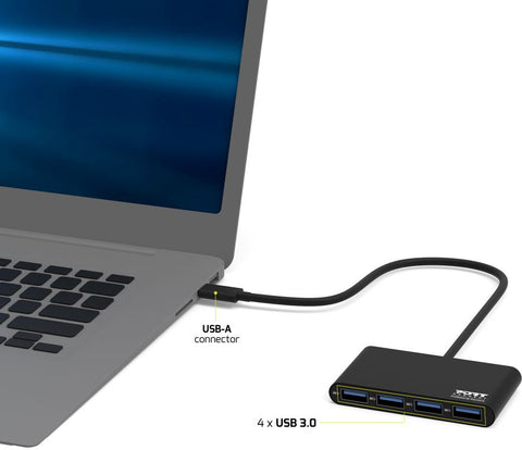 PORT USB Hub 4-ports USB 3.0 900121 black