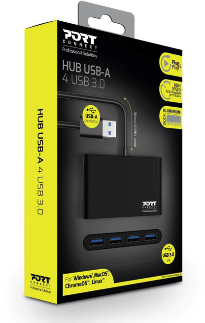 PORT USB Hub 4-ports USB 3.0 900121 black