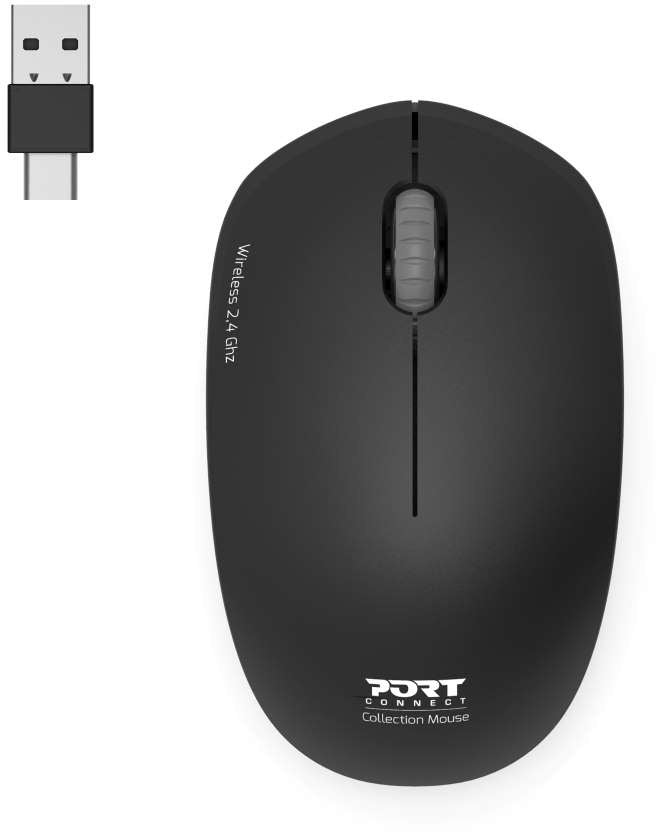 PORT Silent Mouse Wireless 900540 USB-C/USB-A, Graphite