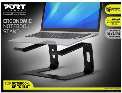 PORT Ergonomic Notebook Stand 901103 alu, from 10 to 15.6 inch