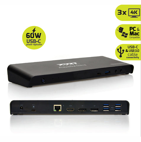 PORT DOCKING TYPE C OFFICE 901904-EU 3 X 4K-CH, USB-C/USB 3.0