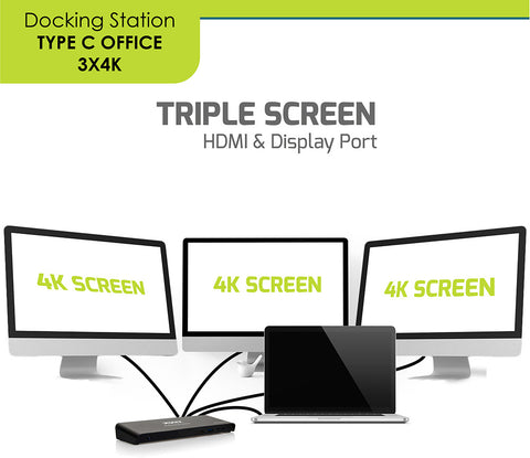 PORT DOCKING TYPE C OFFICE 901904-EU 3 X 4K-CH, USB-C/USB 3.0