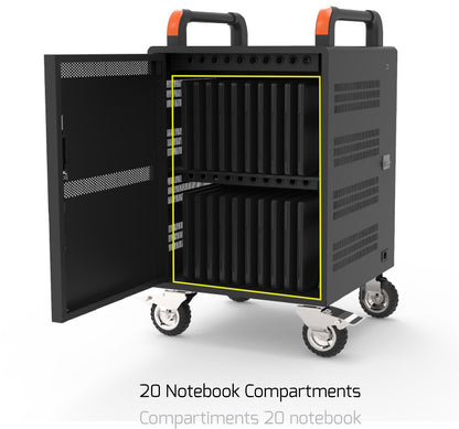 PORT Charging Cabinet 901973 20 Notebooks+Rack 1XU 19Zoll