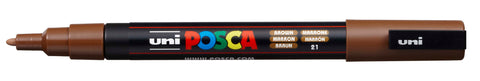 POSCA Marker 0.9-1.3mm PC-3M BROWN braun, Rundspitze