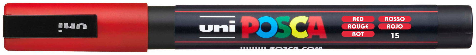 POSCA Marker 0.9-1.3mm PC-3M RED rot, Rundspitze