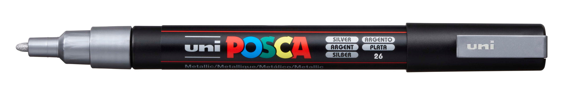 POSCA Marker 0.9-1.3mm PC-3M SILVER silber, Rundspitze