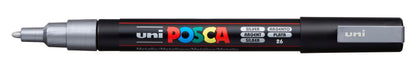 POSCA Marker 0.9-1.3mm PC-3M SILVER silber, Rundspitze