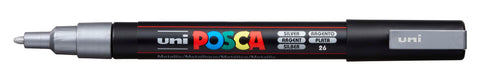 POSCA Marker 0.9-1.3mm PC-3M SILVER silber, Rundspitze
