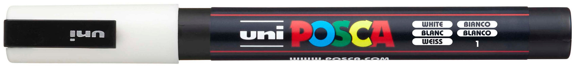 POSCA Marker 0.9-1.3mm PC-3M WHITE weiss, Rundspitze