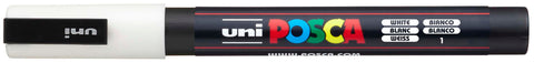 POSCA Marker 0.9-1.3mm PC-3M WHITE weiss, Rundspitze