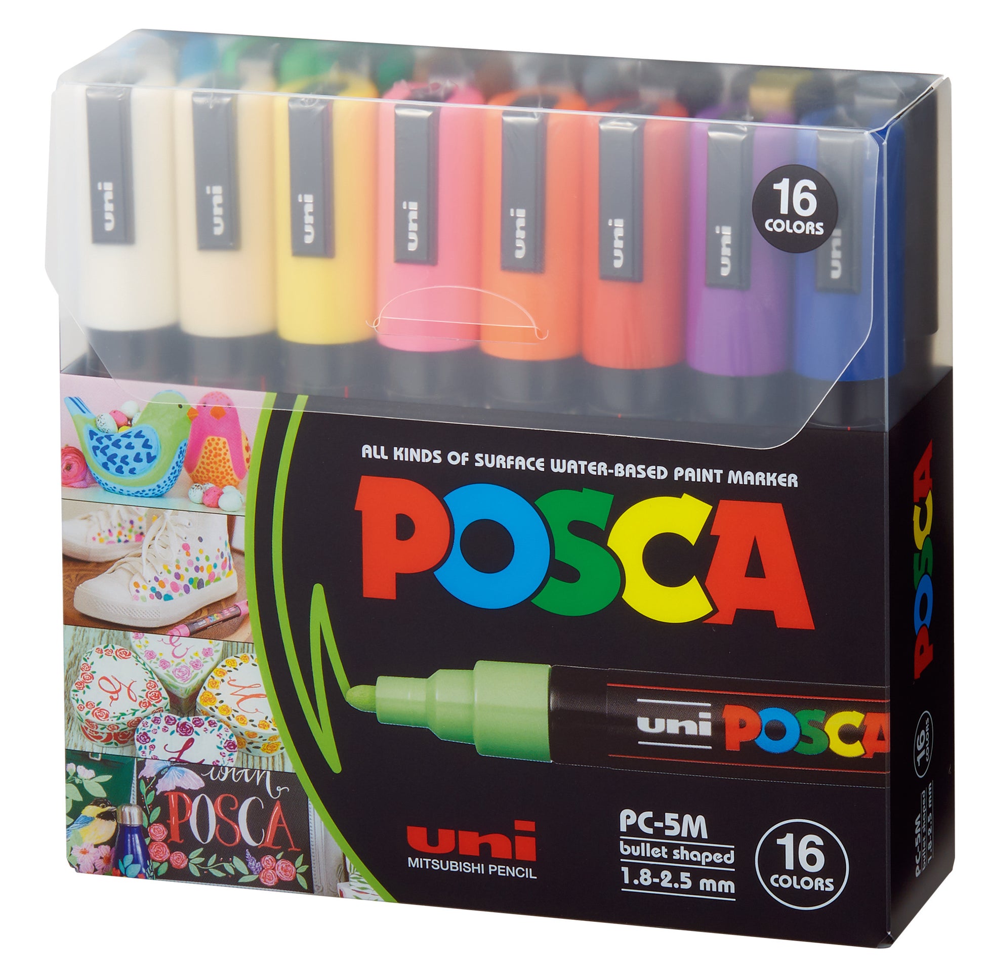 POSCA Marker 1.8-2.5mm PC-5M 16C 16 Farben ass.