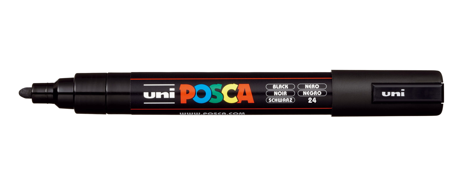 POSCA Marker 1.8-2.5mm PC-5M BLACK schwarz, Rundspitze