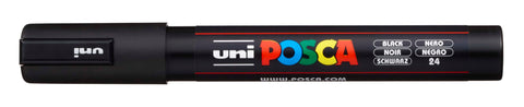 POSCA Marker 1.8-2.5mm PC-5M BLACK schwarz, Rundspitze