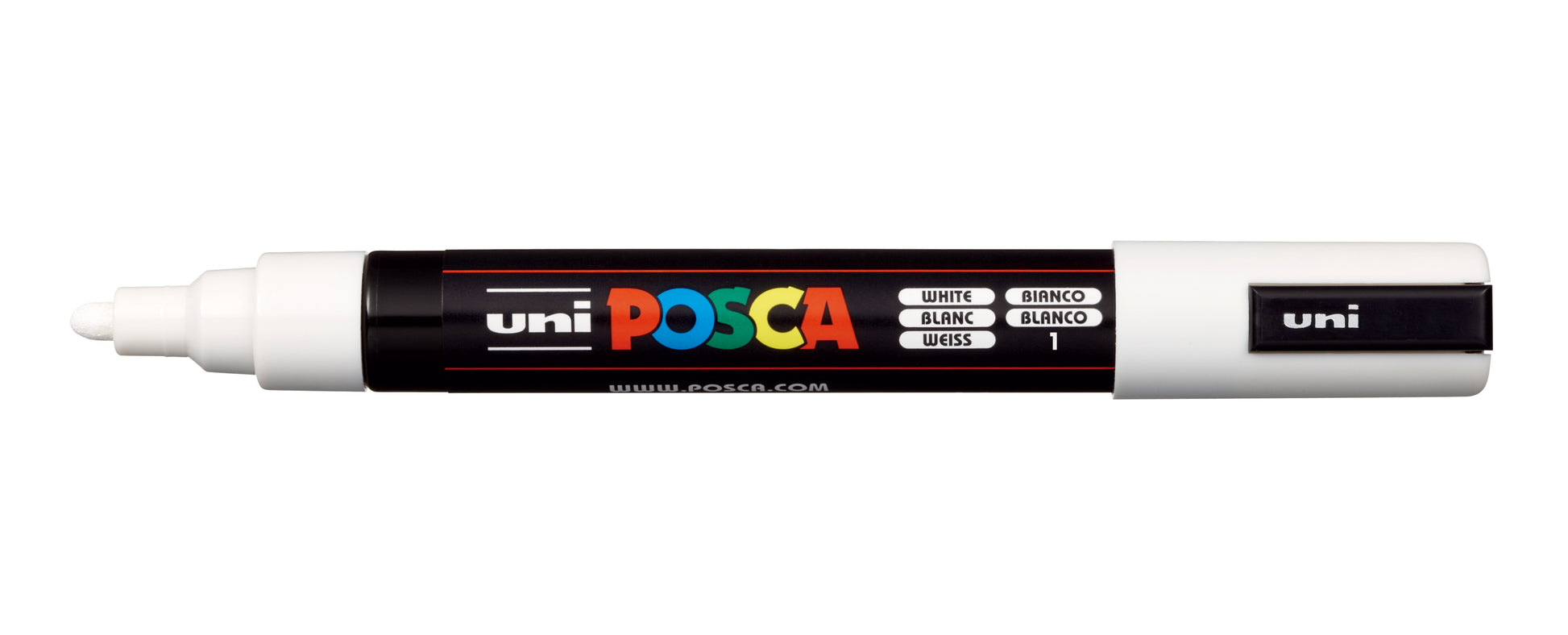 POSCA Marker 1.8-2.5mm PC-5M WHITE weiss, Rundspitze
