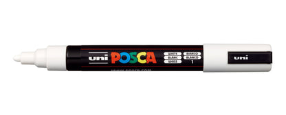 POSCA Marker 1.8-2.5mm PC-5M WHITE weiss, Rundspitze