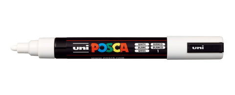 POSCA Marker 1.8-2.5mm PC-5M WHITE weiss, Rundspitze