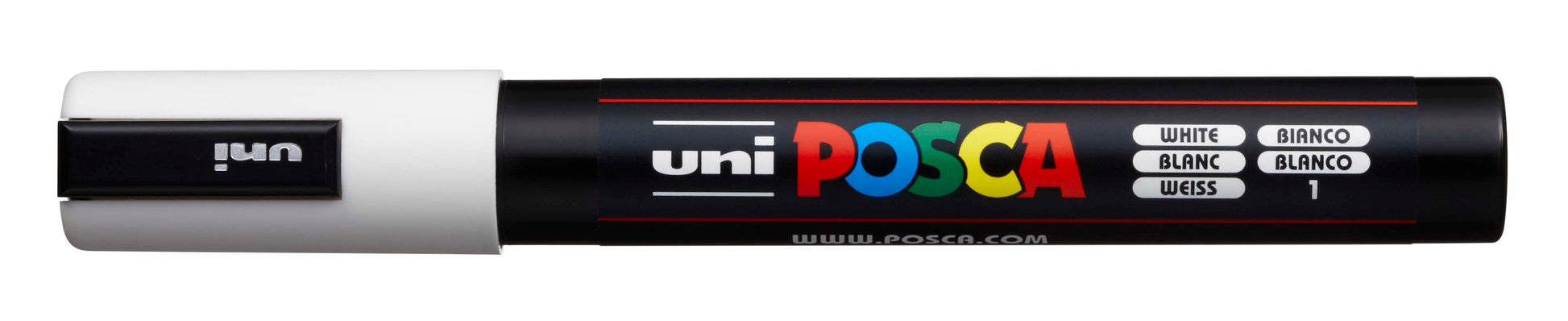 POSCA Marker 1.8-2.5mm PC-5M WHITE weiss, Rundspitze