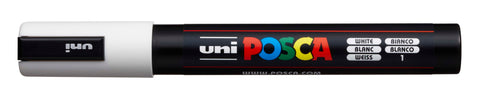 POSCA Marker 1.8-2.5mm PC-5M WHITE weiss, Rundspitze