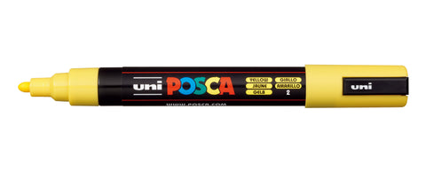 POSCA Marker 1.8-2.5mm PC-5M YELLOW gelb, Rundspitze