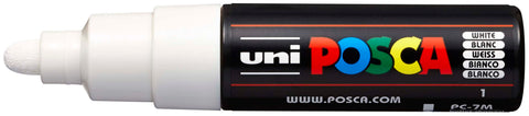 POSCA Marker 4.5-5.5mm PC-7M WHITE weiss, Rundspitze