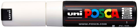 POSCA Marker 4.5-5.5mm PC-7M WHITE weiss, Rundspitze