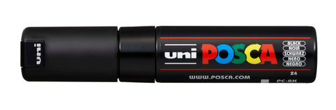 POSCA Marker 8mm PC-8K BLACK schwarz, Keilspitze