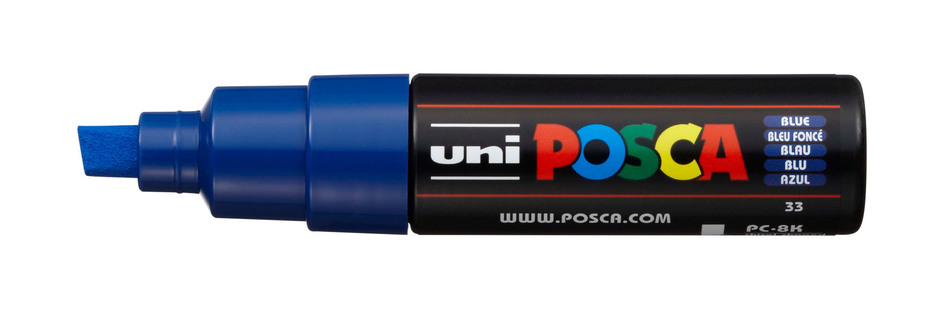 POSCA Marker 8mm PC-8K BLUE blau, Keilspitze
