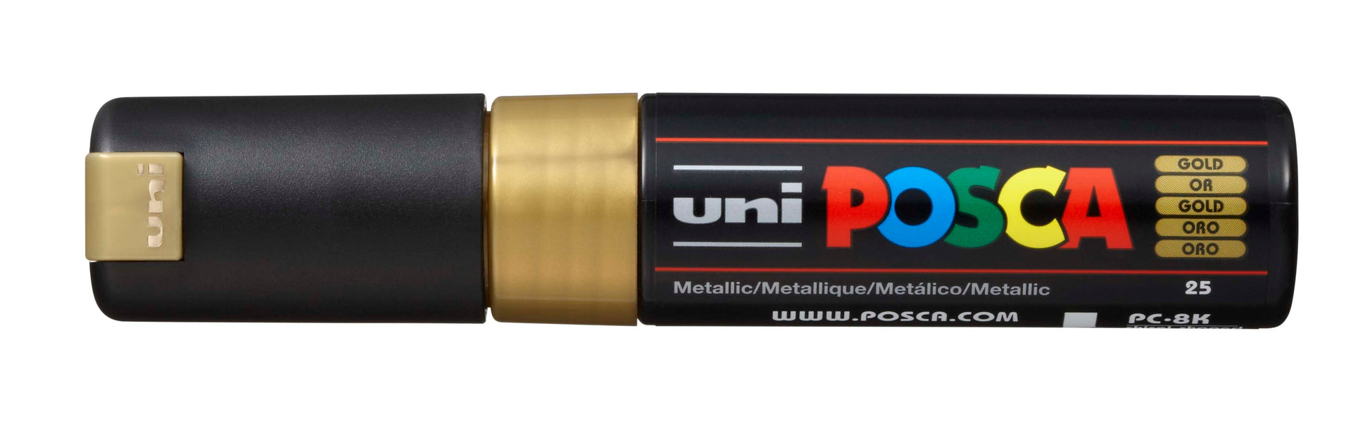 POSCA Marker 8mm PC-8K GOLD MET gold, Keilspitze
