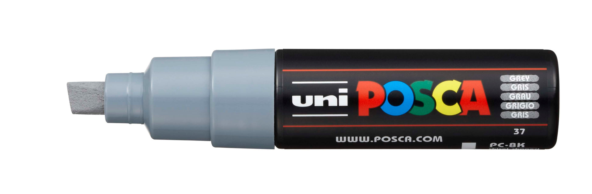 POSCA Marker 8mm PC-8K GREY grau, Keilspitze
