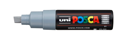 POSCA Marker 8mm PC-8K GREY grau, Keilspitze