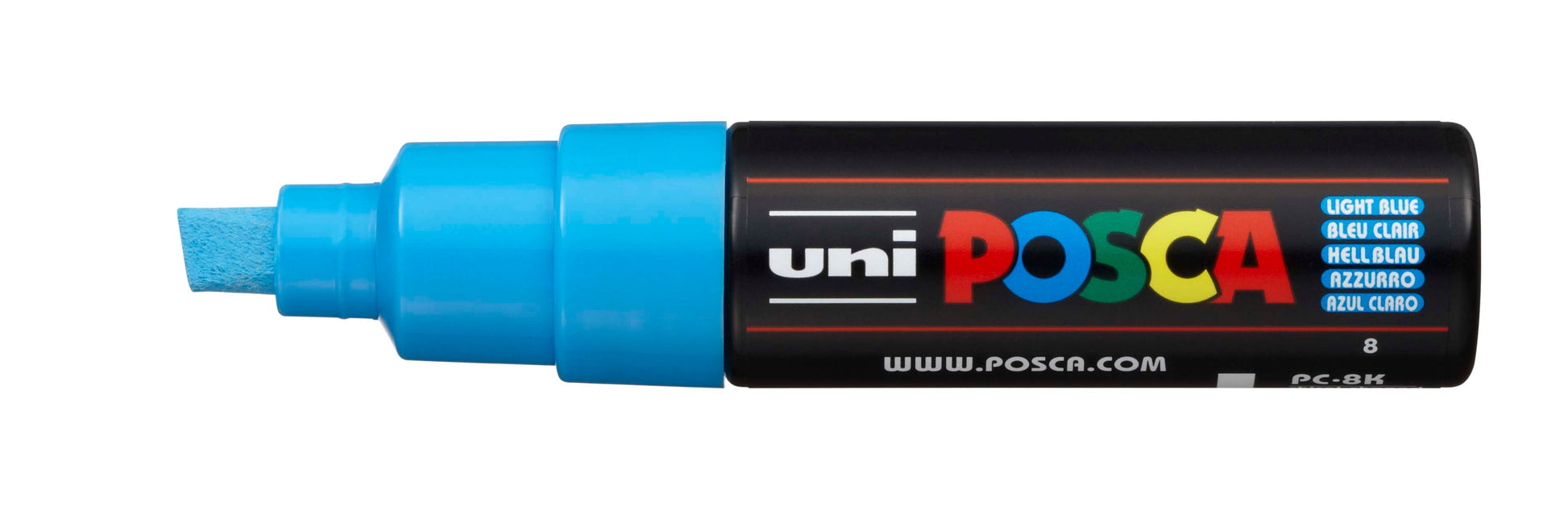 POSCA Marker 8mm PC-8K L.BLUE hellblau, Keilspitze