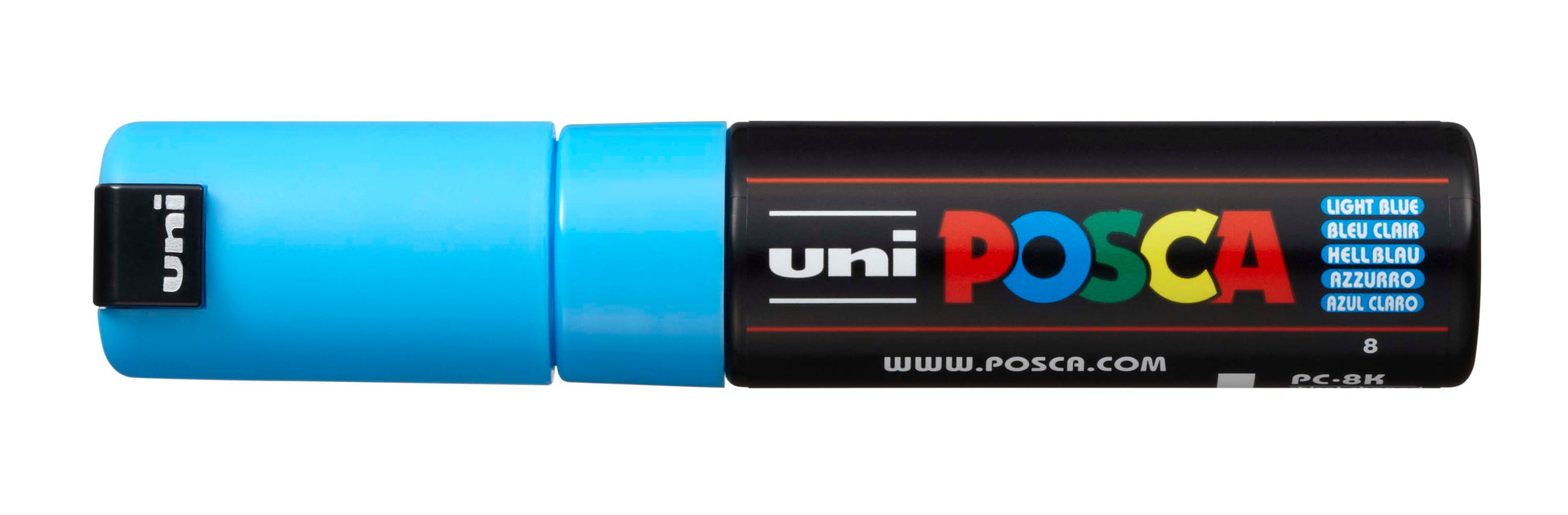 POSCA Marker 8mm PC-8K L.BLUE hellblau, Keilspitze